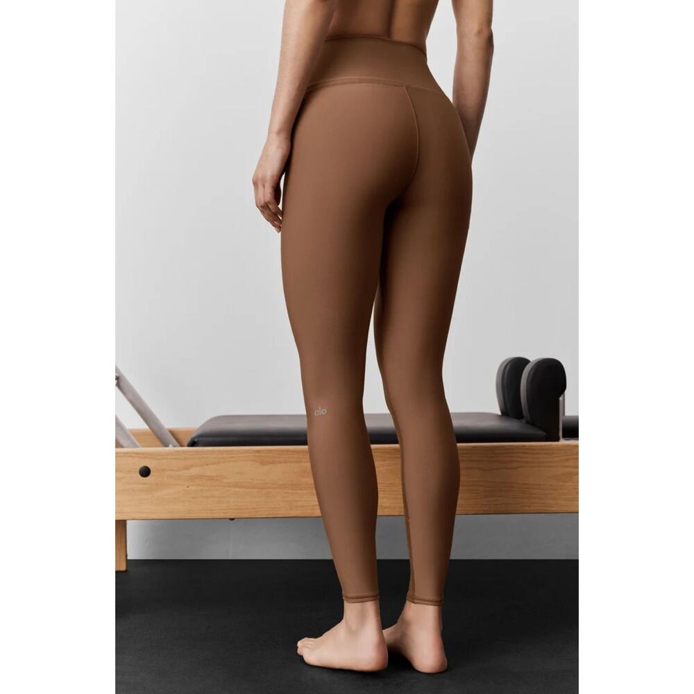 Alo Yoga Airlift High Waist Leggings Caramel Brown Size S